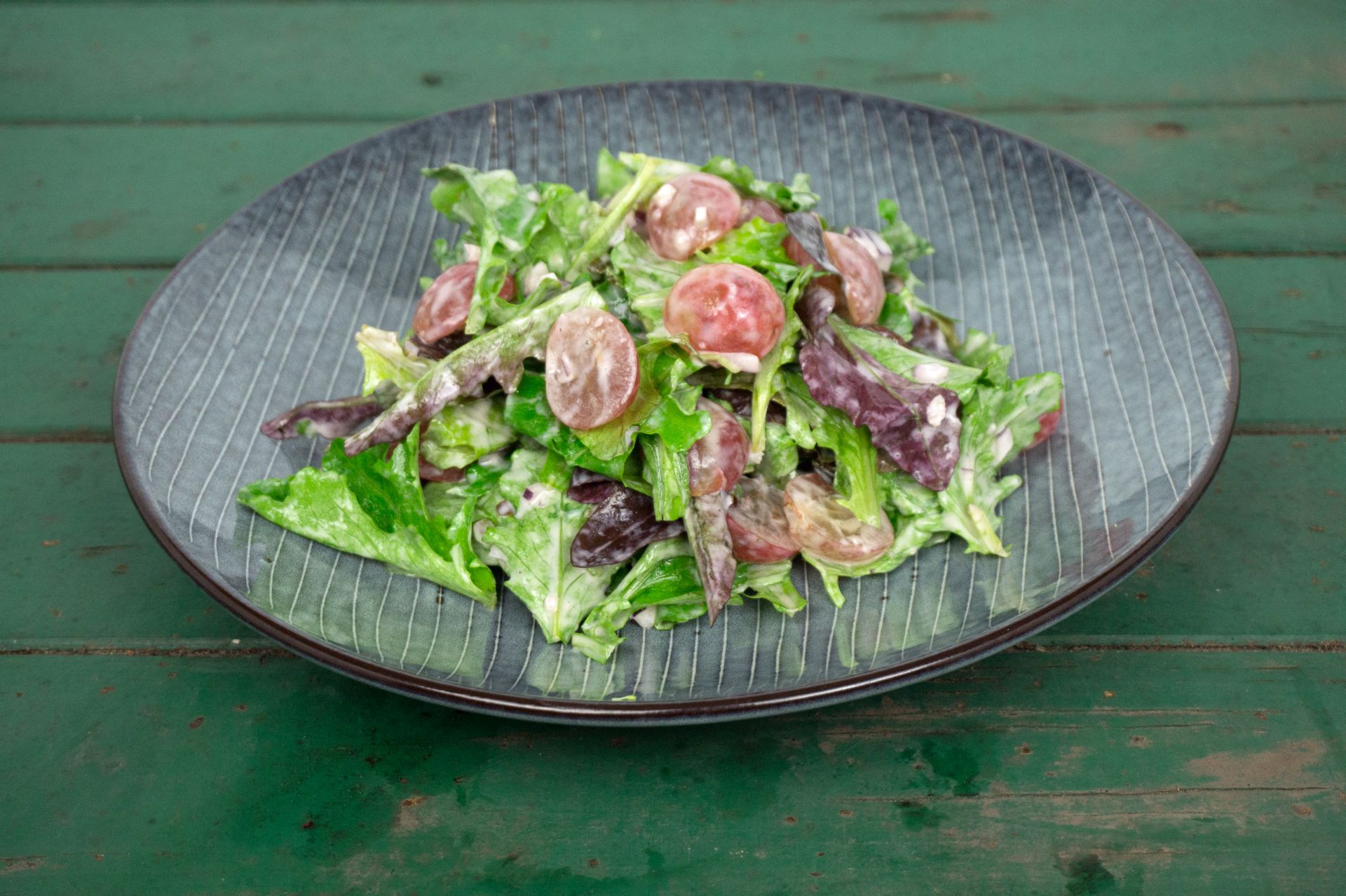 Salat mit cremigem Mandel-Zitronen-Dressing - Der Bio Koch Salat mit cremigem Mandel-Zitronen-Dressing - Der Bio Koch